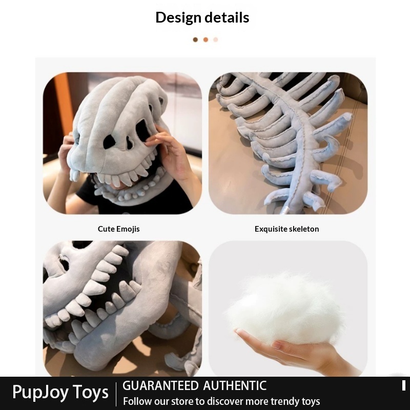 Cosplay Fire Prop - Evrensel Dinozor İskeleti Şeklinde Peluş Şapka,